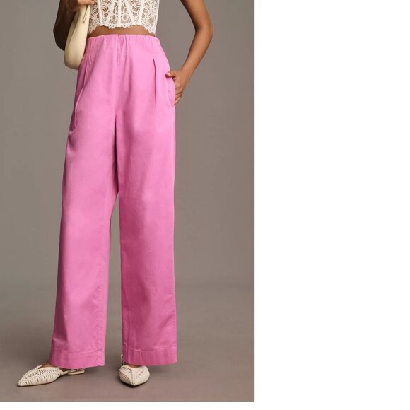 Anthropologie Pink Straight Leg Pants - Picture 2 of 4